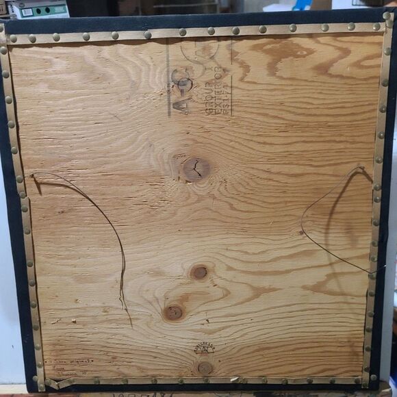 Vintage MCM Signed 1973 Nails on Wood Circle String Wall Art Retro Boho - Picture 2 of 5